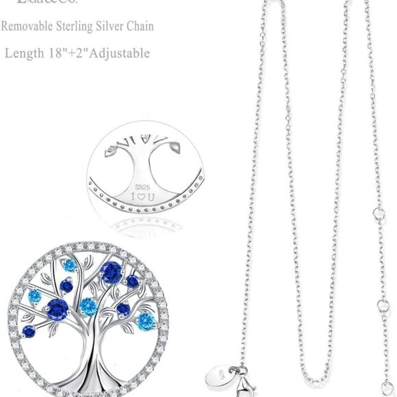 Tree of Life Jewelry for Women Birthday Gifts for Wife Mom August September Birt - Picture 4 of 7